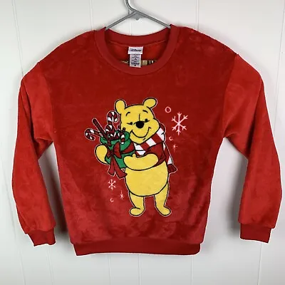 Buy Disney Winnie The Pooh Sweater Red Women’s Medium Holiday Christmas • 24.13£