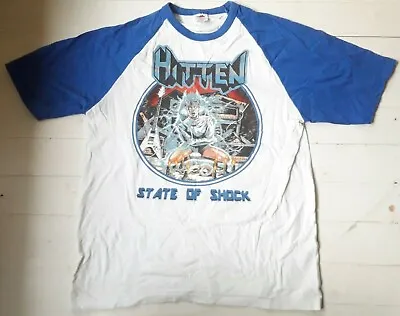 Buy HITTEN State Of Shock T Shirt L Heavy Metal Iron Maiden Helloween Overkill LP CD • 35.88£