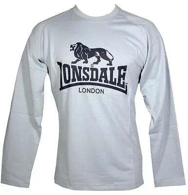 Buy Lonsdale Mens Long Sleeve T Shirt Top Crew Neck Blue Warm Base Layer BNWT Medium • 8.99£