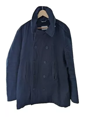 Buy Men's Lacoste Padded Pea Coat Jacket - XL - Navy Blue - Preowned - Free P&P • 27.99£