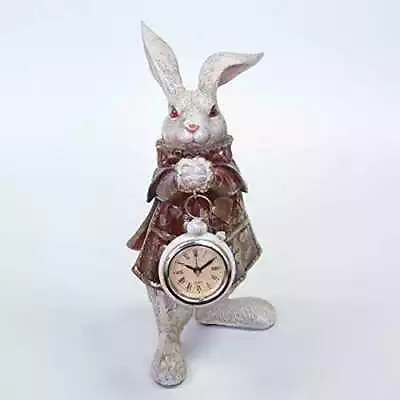 Buy Alice In Wonderland White Rabbit Clock Statue Antique Style Red Clothes Japan • 83.59£