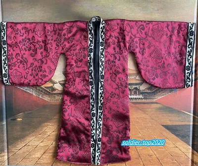 Buy 1:6 Ancient Emperor Wine Red Wide Sleeved Robe Fit 12'' Male Soldier Body Toy • 34.01£