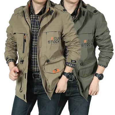 Buy Mens Military Jacket Winter Warm Waterproof Hooded Coat Outdoor Tactical Coat UK • 22.79£