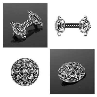 Buy 2pcs Ancient Medieval Viking Norse Brooch Celtic Shawl Jewelry Pin Brooch • 5.11£