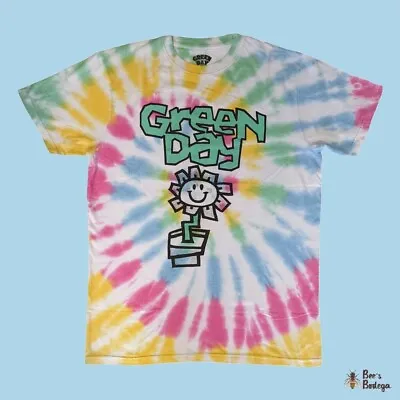 Buy Green Day: ‘Kerplunk Flower’ Tie Dye T-Shirt *Official Merch’* • 18.99£