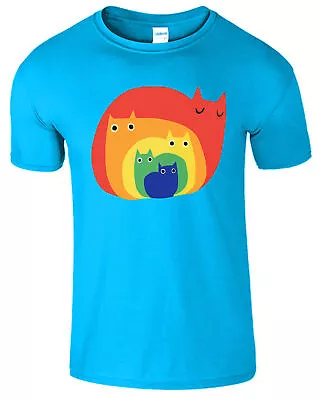 Buy Rainbow Cat Studio Mens Tshirt Funny Kids Girls Boys Merch Youtuber Top T Shirt • 7.99£