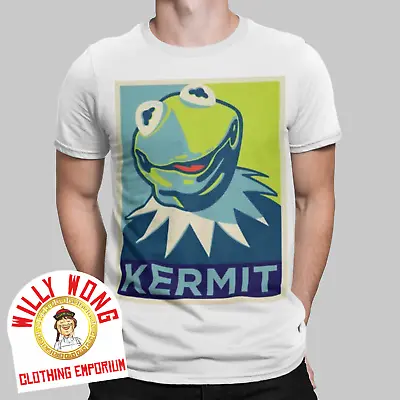Buy Kermit Frog T-Shirt Hope Green Vintage Retro Tee Classic Muppet Movie Cartoon • 6.99£