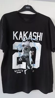 Buy Official Naruto Shippuden Kakashi T-shirt - Black, Size Large - Anime, Manga • 10.95£