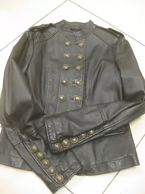 Buy NEXT Real LEATHER JACKET MILITARY 10 8 Steampunk Victorian Army Cosplay  Buttons • 99.99£