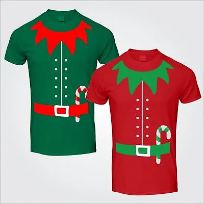 Buy Christmas Elf T-Shirt Festive Joke Gift Comedy Santa Unisex Tops XMAS Costume • 10.35£