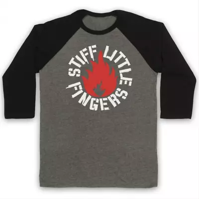 Buy Inflammable Unofficial Stiff Little Fingers Flame Logo 3/4 Sleeve Baseball Tee • 23.99£