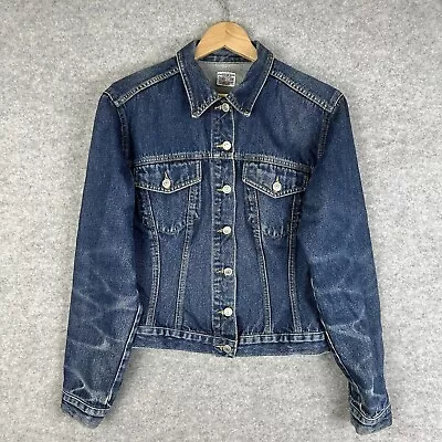 Buy Vintage French Connection Womens Denim Jacket Approx Small Medium 10 12 Blue • 17.95£