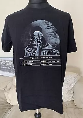 Buy Mens’ Black Novelty ‘Star Wars’ Darth Vader Millionaire T Shirt. Size Large. • 1.99£