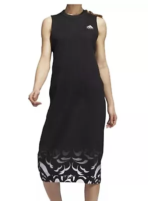 Buy NWT Adidas Marvel Black Panther Graphic Midi Dress, Black, Size Medium • 33.07£