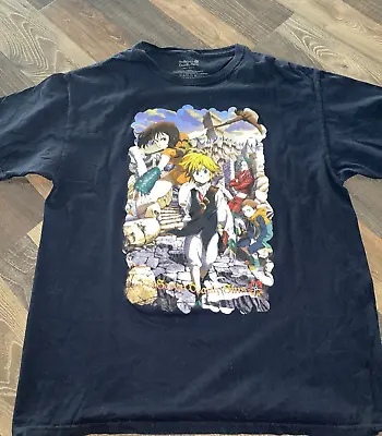 Buy The Seven Deadly Sins Anime T-Shirt Black Size LARGE • 12.78£