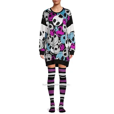 Buy Disney Nightmare Before Christmas Womens Pajamas Sleep Shirt Socks Set Size S-3X • 31.21£