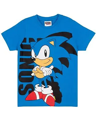 Buy Sonic The Hedgehog T Shirt Boys Blue Supersonic Game Kids Top • 10.99£