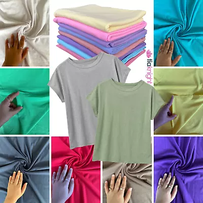 Buy Cotton Lycra Jersey 4 Way Stretch T-Shirt Dressmaking Fabric Q35 By Tia Knight • 8.99£
