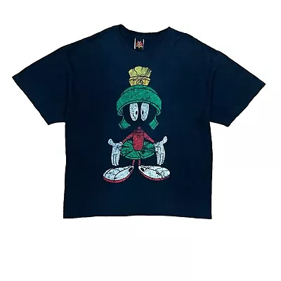 Buy LOONEY TUNES T Shirt Vintage Marvin The Alien Graphic Black 90s XL • 39.95£