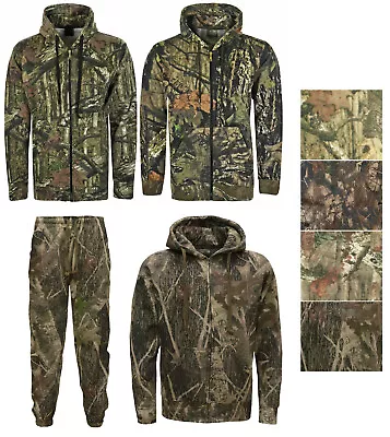 Buy Mens Jungle Camouflage Fishing Hunting Zip Hoodie Jacket Tracksuit Plus Sizes • 26.99£