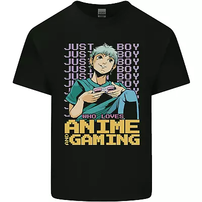 Buy A Boy Who Loves Anime And Gaming Gamer Mens Cotton T-Shirt Tee Top • 10.99£