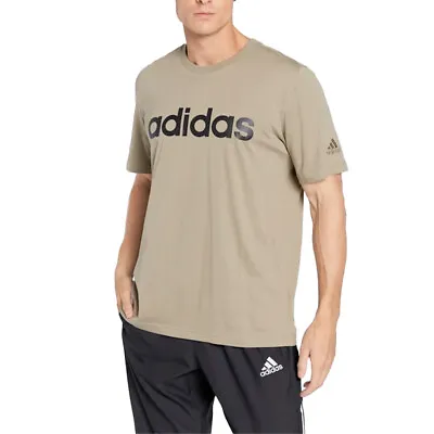 Buy Adidas Mens T Shirts Essentials Embroidered Linear Logo Crew Neck Summer Tee NEW • 14.99£