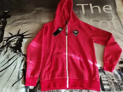 Buy YLD Men's Designer Red Hoodie Jacket, Snowflake Zip Up, New Hip Hop Star Era  • 26.99£