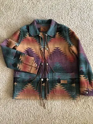 Buy Vintage Lauren Ralph Lauren Dry Goods Wool Aztec Blanket Southwestern Jacket • 159.09£