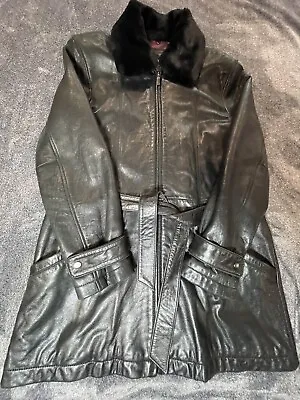 Buy Cute Super Soft Adler Collection Genuine Lambskin Leather Jacket Black Size M • 66.58£