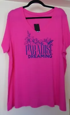 Buy  Nwt Ladies Evans Size 18/20 Pink Pyjama Top/sleep T-shirt • 5.95£