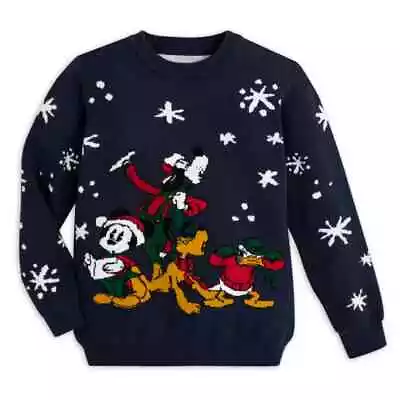 Buy Disney Mickey And Friends Vintage Christmas Jumper - Blue - XS, M, L & XL - BNWT • 29.99£