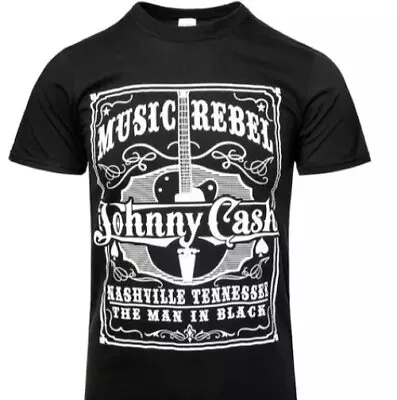 Buy Johnny Cash Licenced Merch Unisex T Shirt Size Medium NEW Black With Motif  • 15.97£