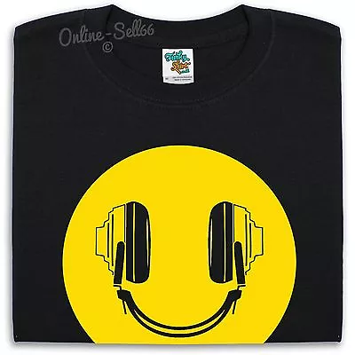 Buy Dj Headphones Smiley T Shirt Men Women Kids Acid Rave Dance Ibiza Club  • 14.95£