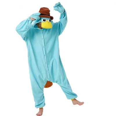 Buy Perry The Platypus Adults Men Women Pyjamas Onesie00 Blue Cute Cartoon Animal • 22.99£