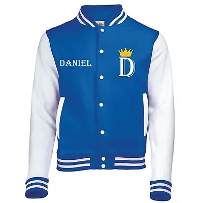 Buy Personalised Awdis Varsity Jacket Initial Your Name Friends Baseball Style Gifts • 23.99£