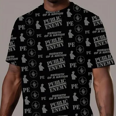 Buy PUBLIC ENEMY: REBIRTH OF A NATION ALL OVER LOGO (T-SHIRT XL) (T-shirt) • 35.49£