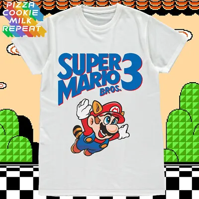 Buy Super Mario Bros 3 Retro Iconic Funny Video Game Poster Unisex Adults T-shirt • 11.95£