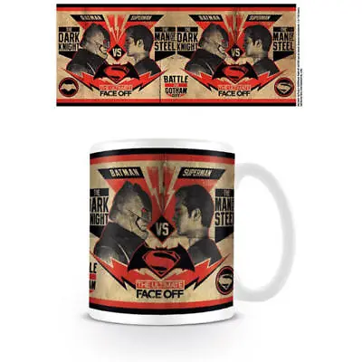 Buy Batman Vs Superman Face Off Fight Poster Mug Gift Boxed 100% Official Merch • 4.99£