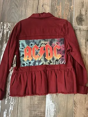 Buy Y2K Women’s UpCycled Recycled Vintage AC DC Rock N Roll Boutique Style Jacket • 93.89£