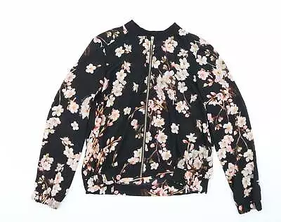 Buy George Womens Black Floral Jacket Size 10 • 7.50£