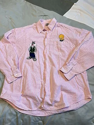 Buy 90's Vintage Acme Clothing Tweety & Sylvester Looney Tunes Long Sleeve Shirt XL • 11.84£