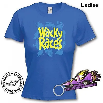 Buy Hanna Barbera Official Wacky Races Skinny Fit New  T-Shirt Var Sizes & Keyring • 7.99£