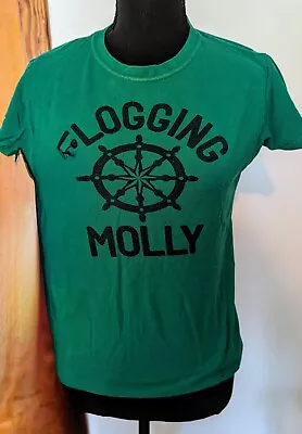 Buy Women's Vintage Flogging Molly T Shirt Top Size Medium M Green Punk Band Music • 18.90£