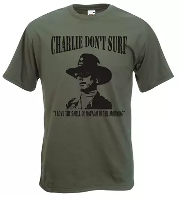 Buy Apocalypse Now, Charlie Don't Surf T-Shirt Unisex UK Fast Free Post Cotton UK • 12.99£
