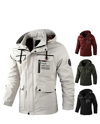 Buy Mens Winter Windbreaker Bomber Jacket Outdoor Waterproof Sports Jacket Warm Coat • 35.99£