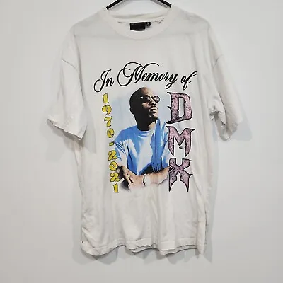 Buy In Memory Of DMX Mens White Graphic T-Shirt Size Small Oversized Fit Cotton Rap  • 22.04£