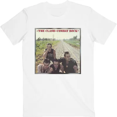 Buy The Clash Combat Rock White T-Shirt OFFICIAL • 11.29£