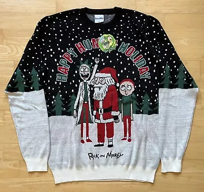 Buy Large 43  Inch Chest Rick And Morty Ugly Christmas Jumper Sweater Xmas  • 33.99£