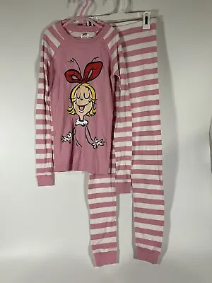 Buy Hanna Andersson Girls Pajamas 150 Cm Size US 12 Dr Seuss Cindy Lou Who READ • 10.97£