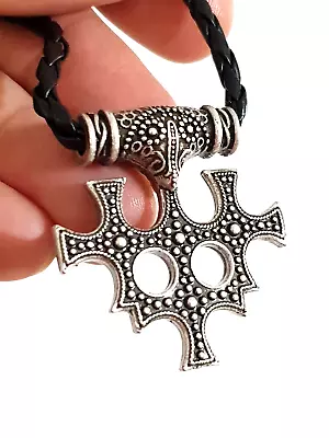 Buy Hiddensee Thors Hammer Necklace Pendant Raven Skane Viking 22  Leather Jewellery • 6.95£